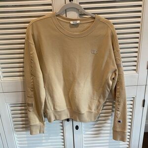 Champion Women's Tan Crew Neck Sweater